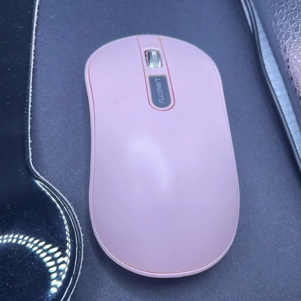 Pink MousePad & Wireless Mouse